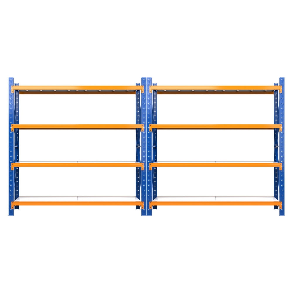 Giantz 4Mx2M Industrial Garage Shelving Rack Orange Blue