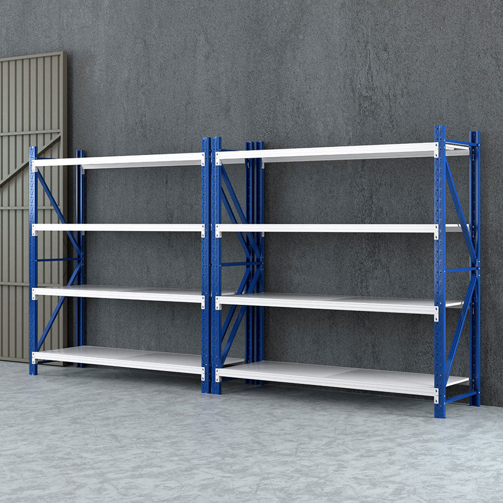 Giantz 4Mx2M Industrial Garage Shelving Rack Blue