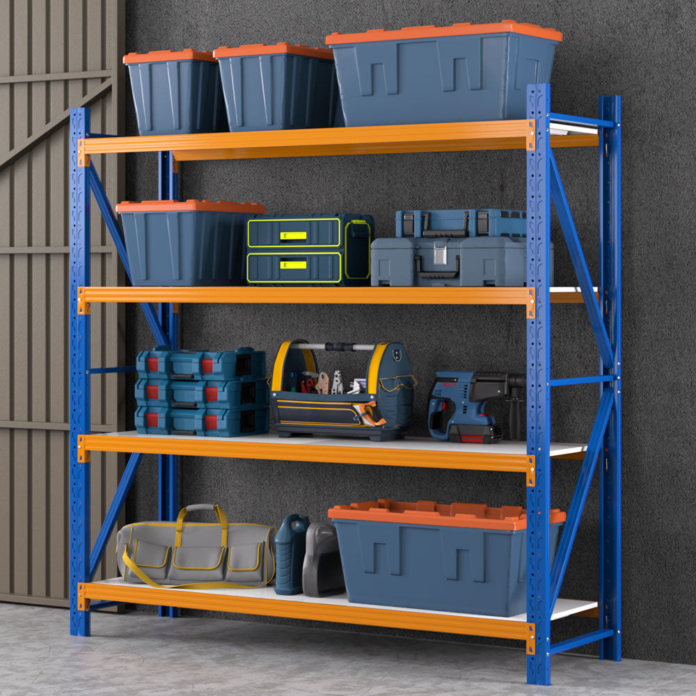 Giantz 2Mx2M Warehouse Shelving Rack 4-Tier Blue