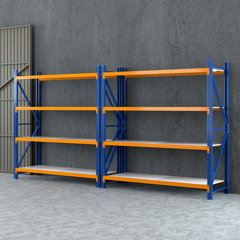 Giantz 4Mx2M Industrial Garage Shelving Rack Orange