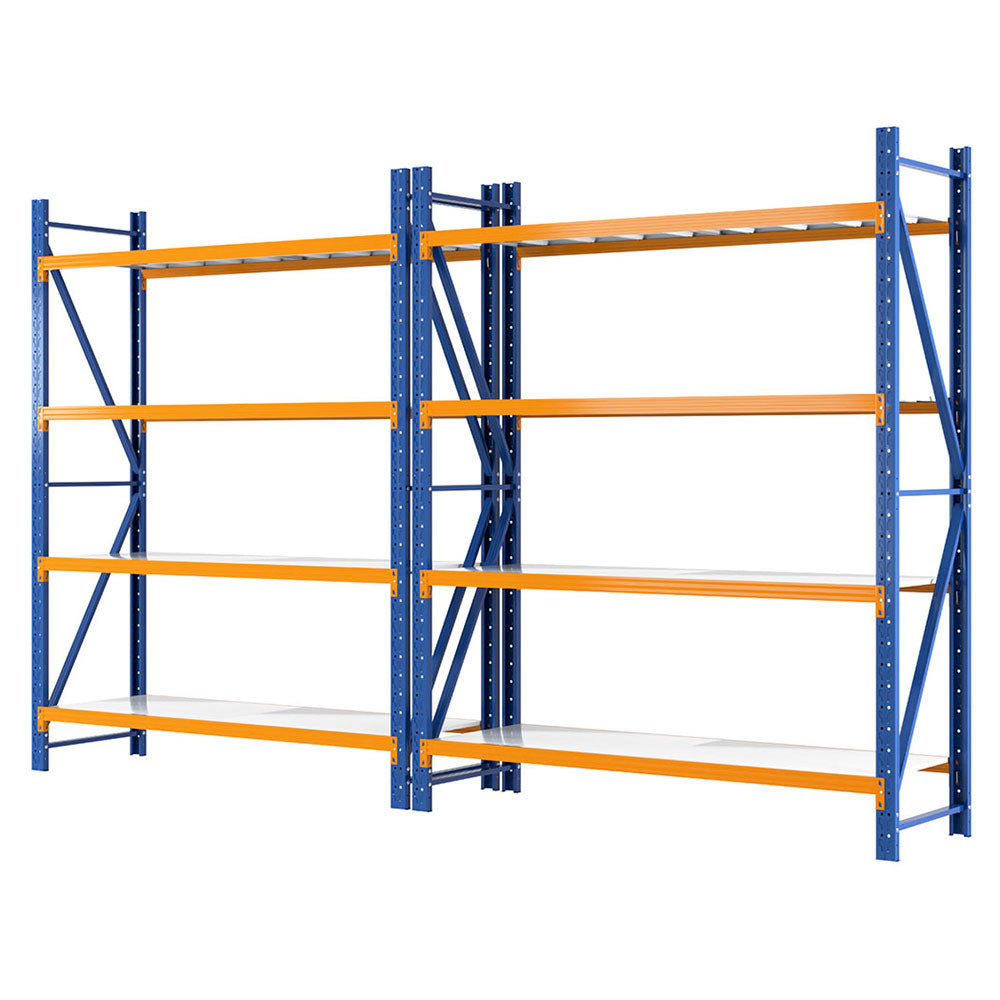 Giantz 4M Industrial Garage Shelving Rack Orange & Blue