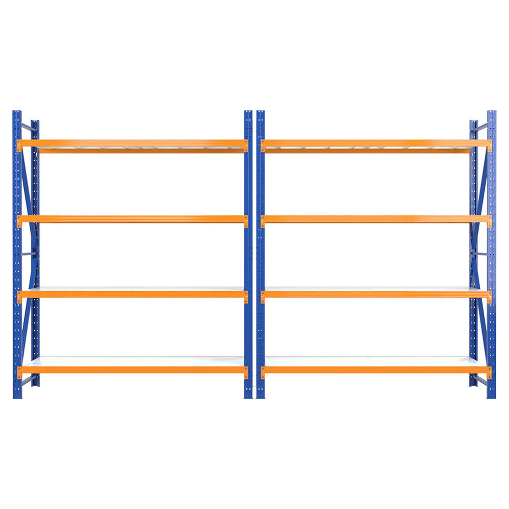 Giantz 4M Industrial Garage Shelving Rack Orange & Blue