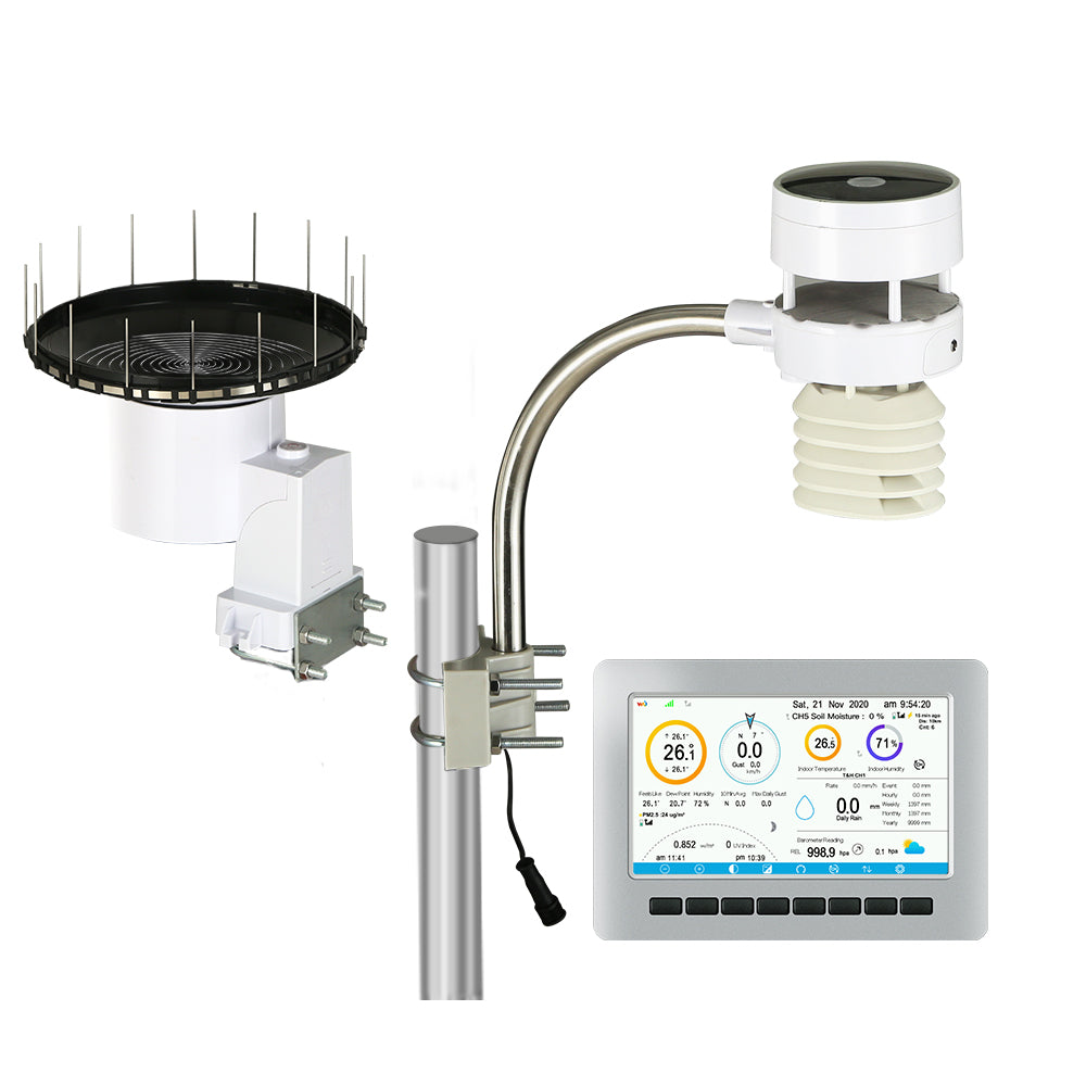 Devanti Outdoor Weather Station WiFi Ultrasonic Anemometer Solar Rain Gauge