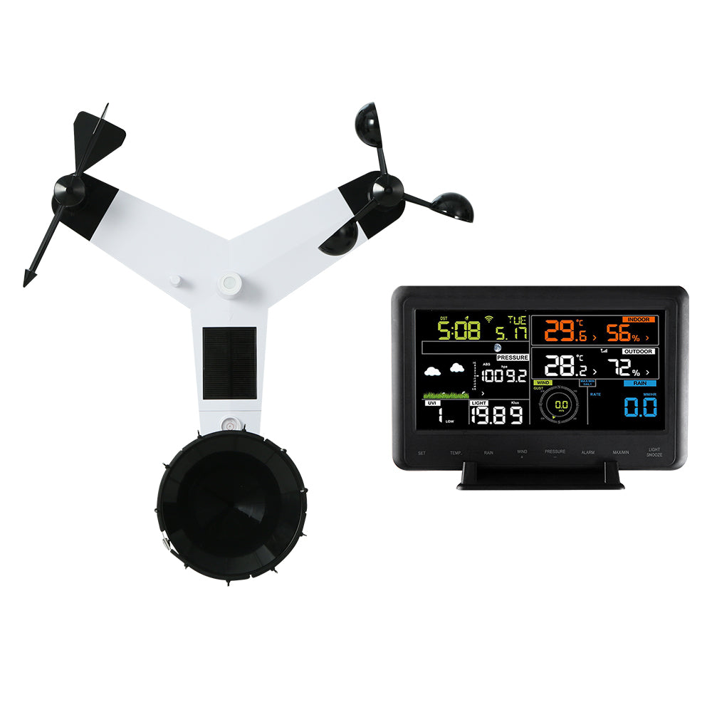 Devanti Wireless Weather Station Indoor Outdoor WiFi Solar Sensor