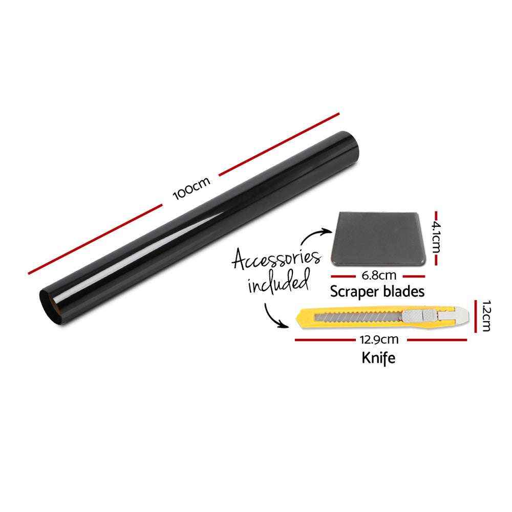 Giantz 100cm x 30m Black Window Tint Film 15% VLT UV Resistant