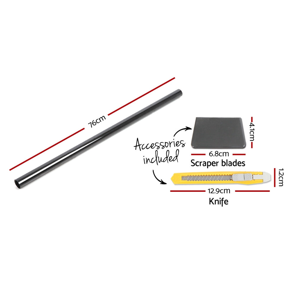Giantz 76cm x 7m Black Window Tint Film 5% VLT UV Resistant