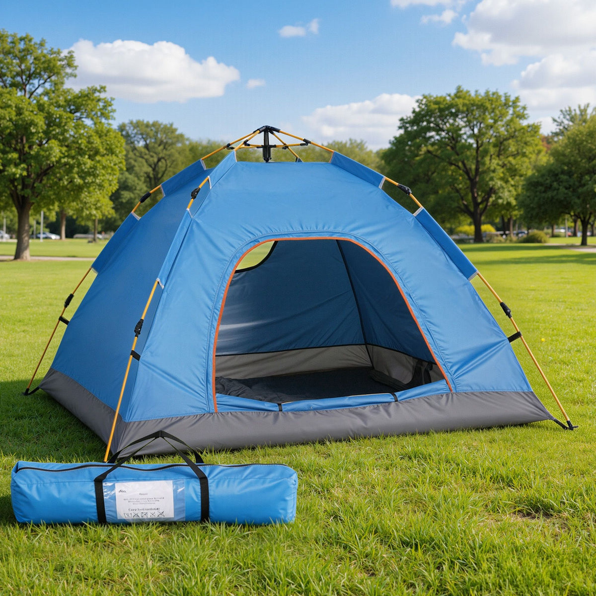 Weisshorn Instant Pop Up Camping Tent 2 Person Hiking Blue