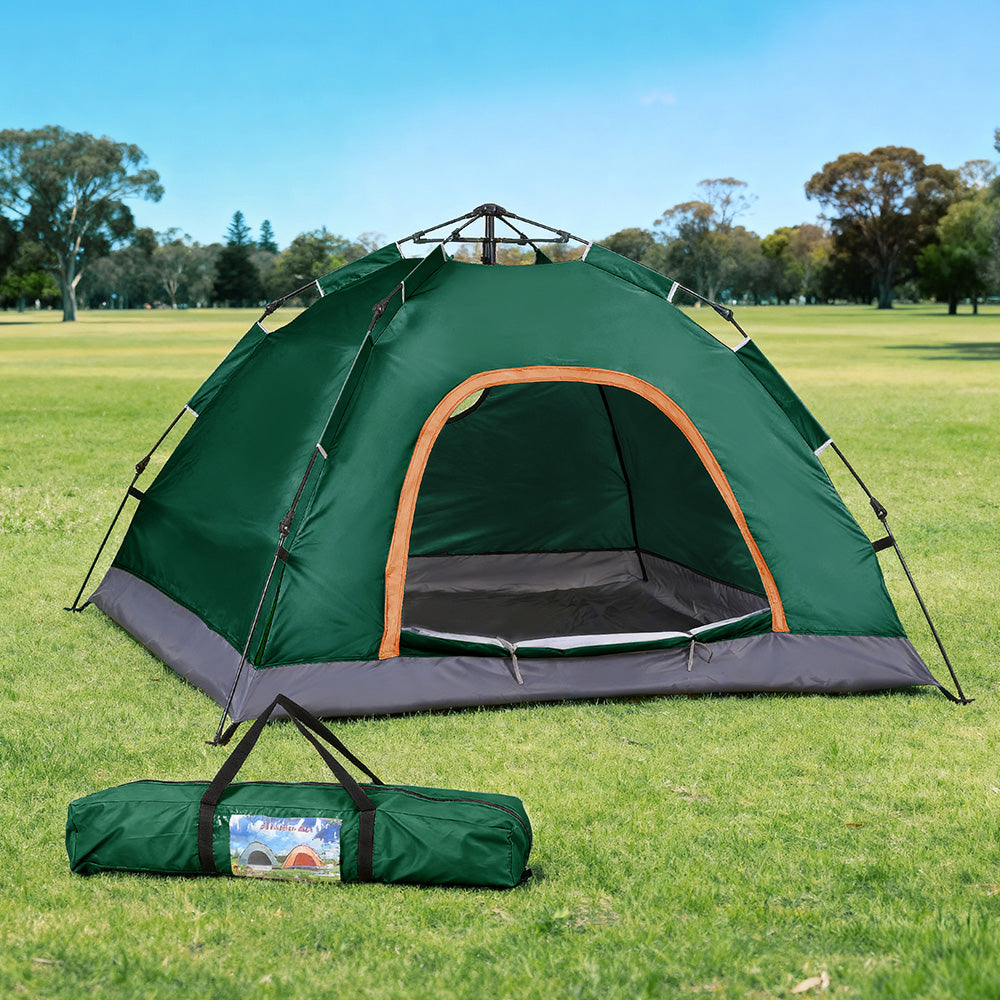 Weisshorn Instant Pop Up Camping Tent 2 Person Green