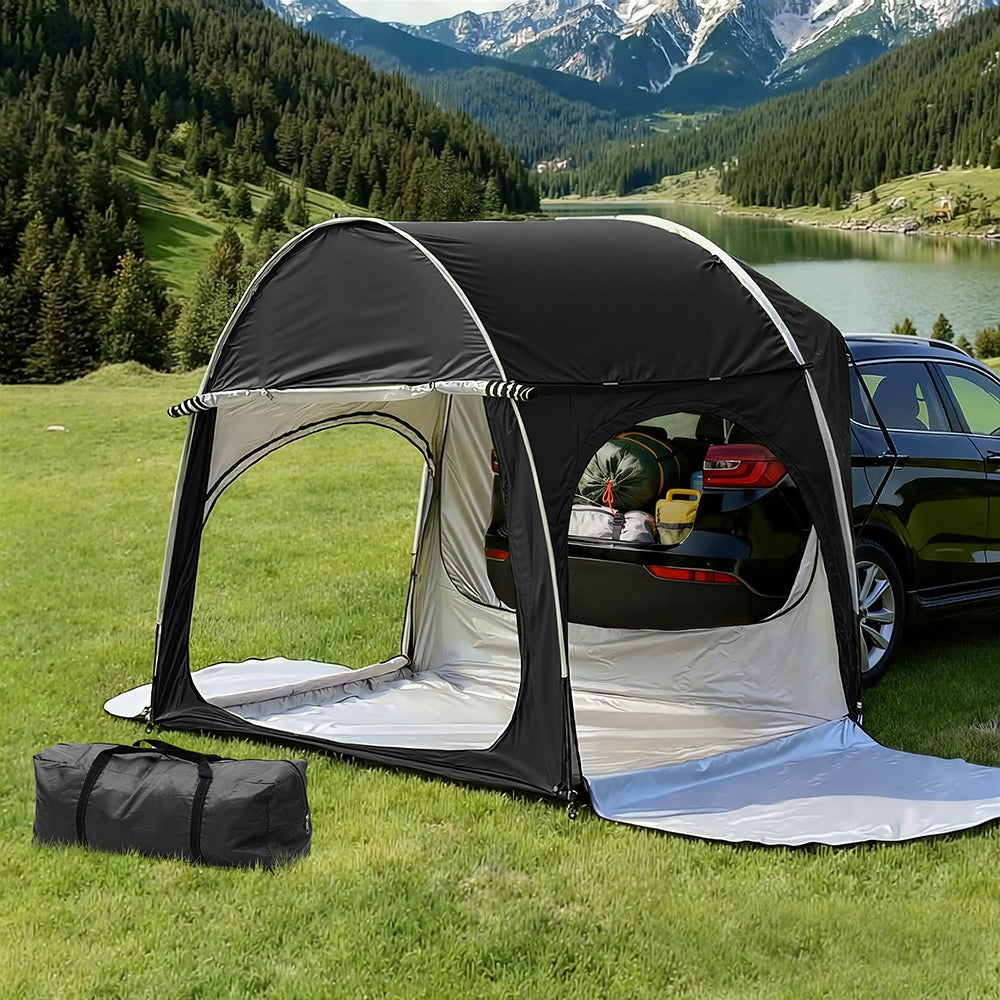Weisshorn 3 Person Car Camping Tent Rear Hatchback SUV Black