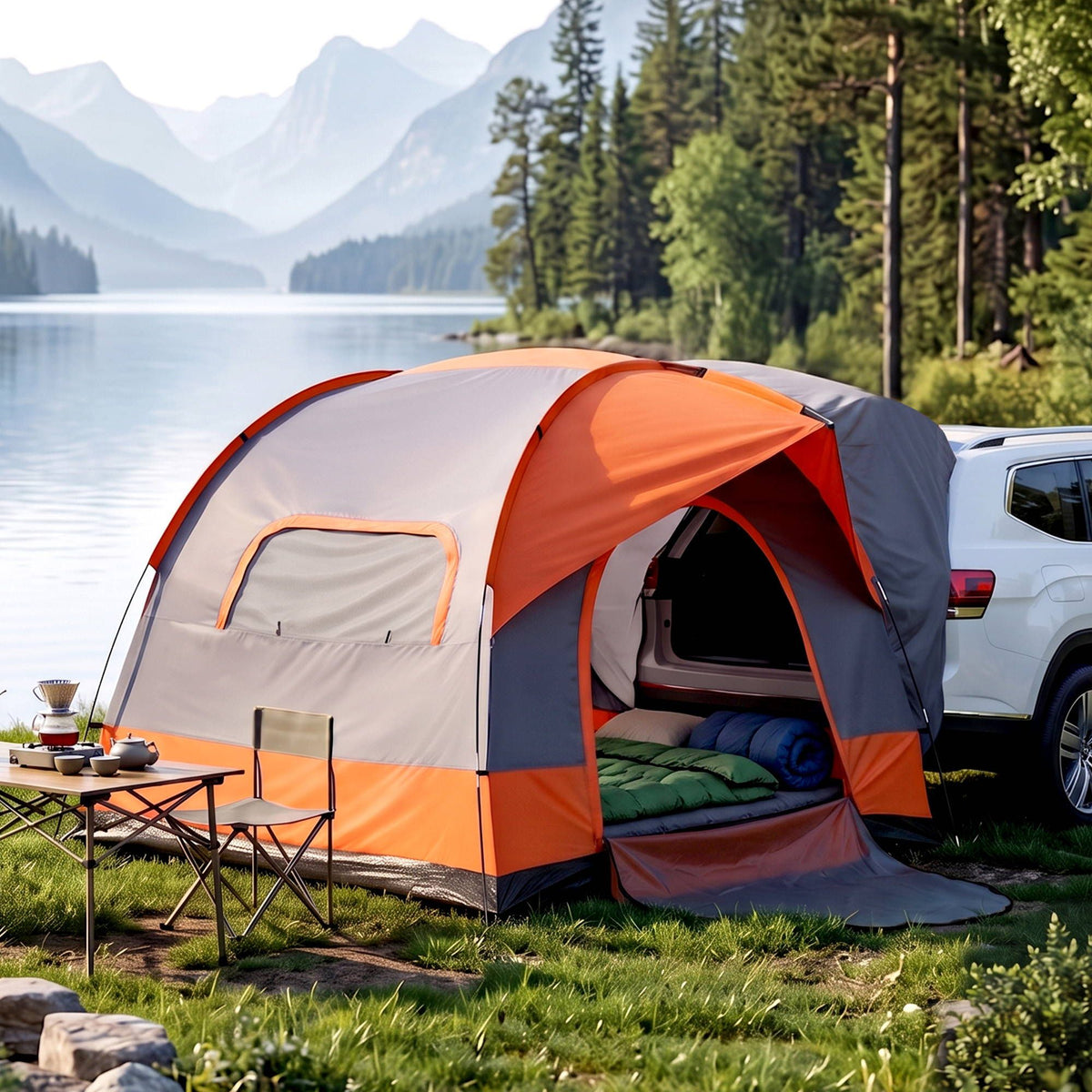 Weisshorn SUV Camping Tent 6-8 Person 250cm Orange