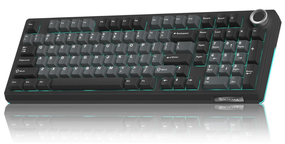 SOLAKAKA Ki99 Pro 99-Key Gasket Mechanical Keyboard Tri-Mode Hot-Swap Knob