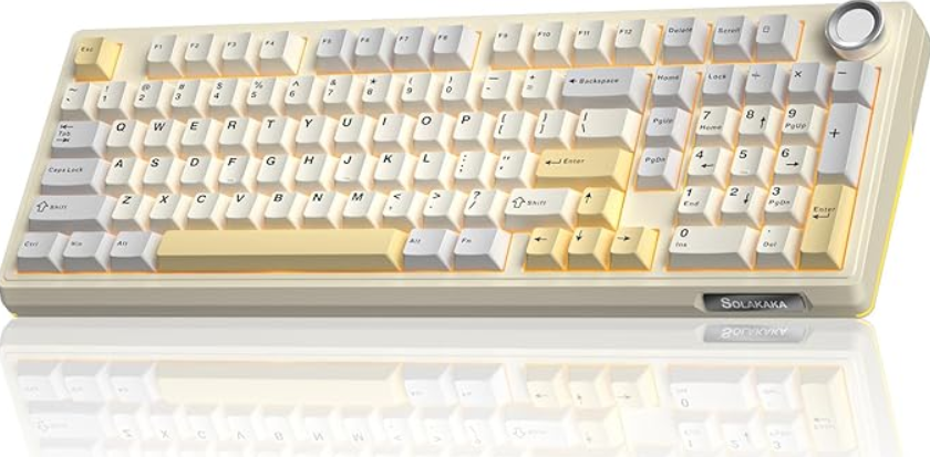 SOLAKAKA Ki99 Pro 99-Key Gasket Mechanical Keyboard Tri-Mode Hot-Swap Knob