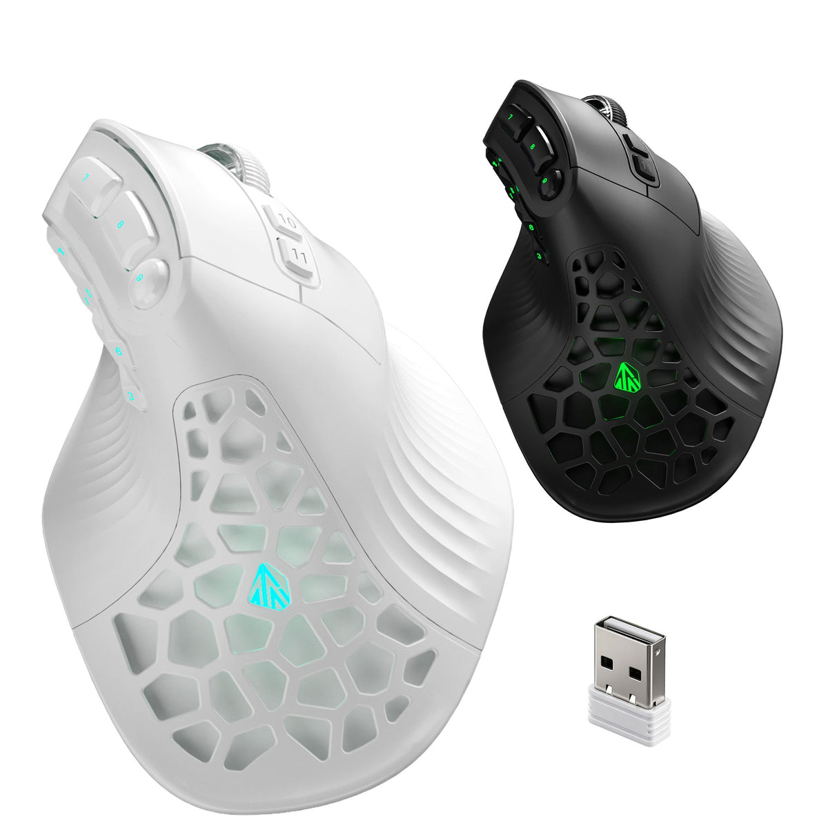 SOLAKAKA E9 Vertical Ergonomic MMO Gaming Mouse Tri-Mode 36000 DPI