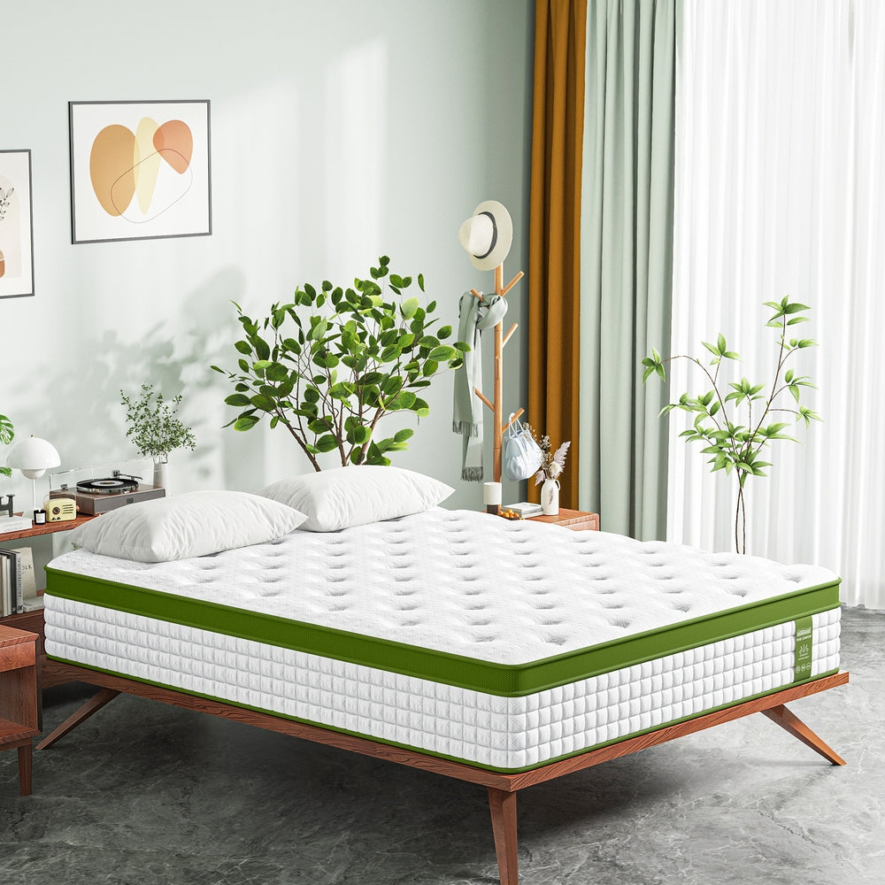 BedStory Double Mattress 30cm Medium Firm Hybrid Mattress for Pressure Relief Motion Isolation
