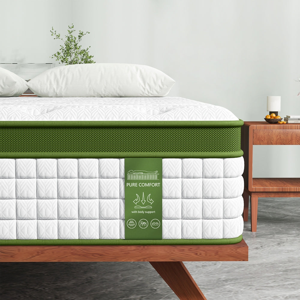 BedStory Double Mattress 30cm Medium Firm Hybrid Mattress for Pressure Relief Motion Isolation