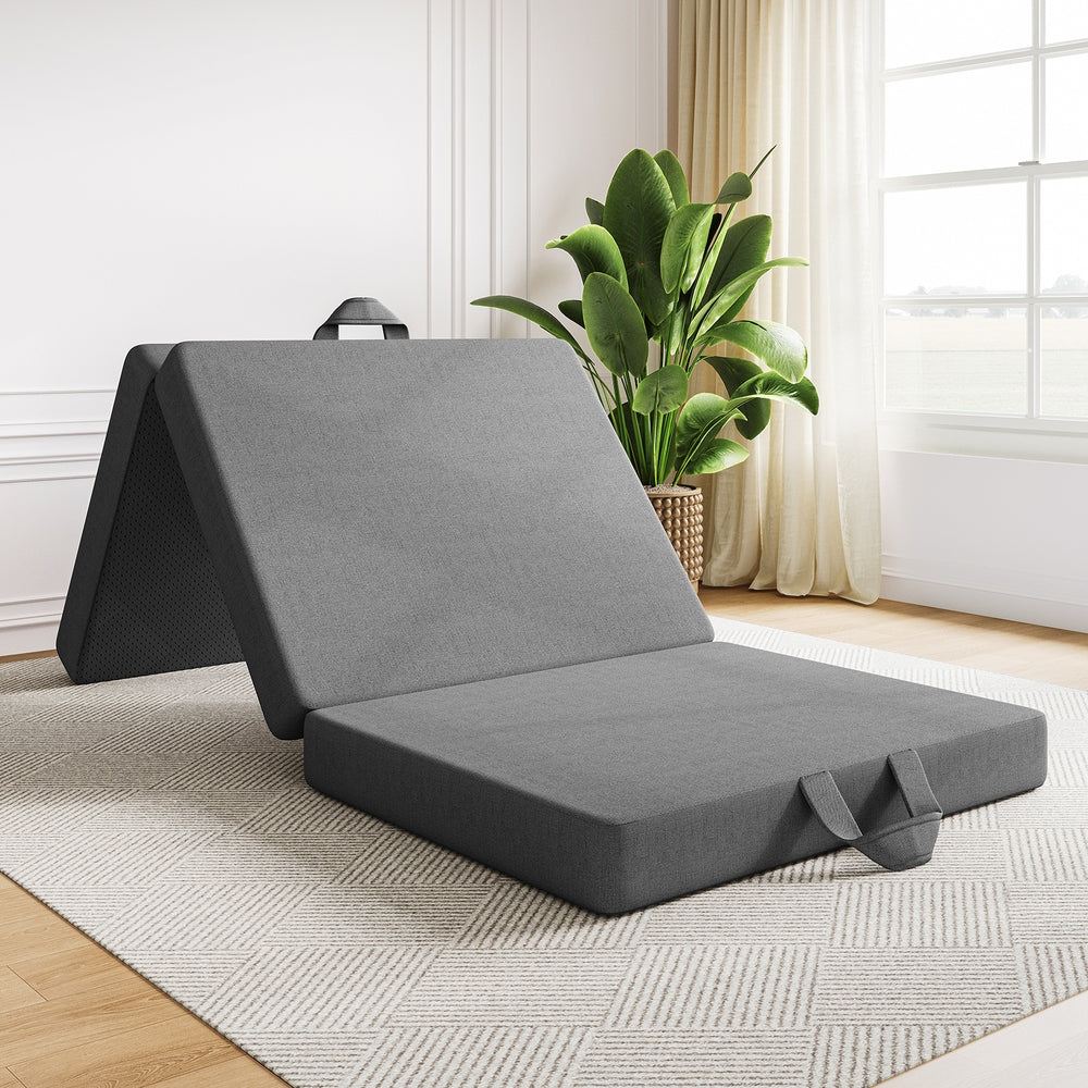 BedStory Folding Mattress Small Single Trifold Mattress with Firm Support Foam Washable Cover 10cm