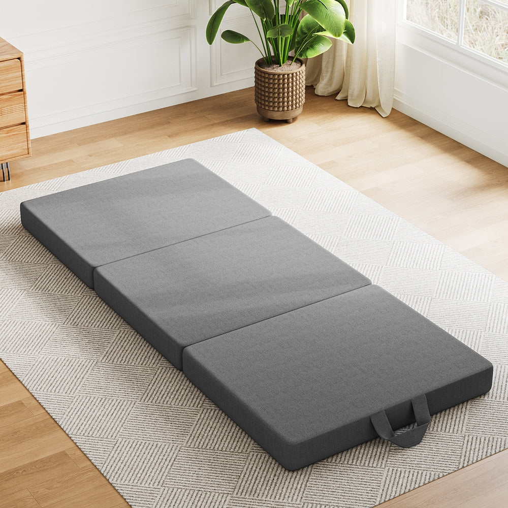 BedStory Folding Mattress Small King Single Trifold Mattress Firm Support Foam Washable Cover 15cm