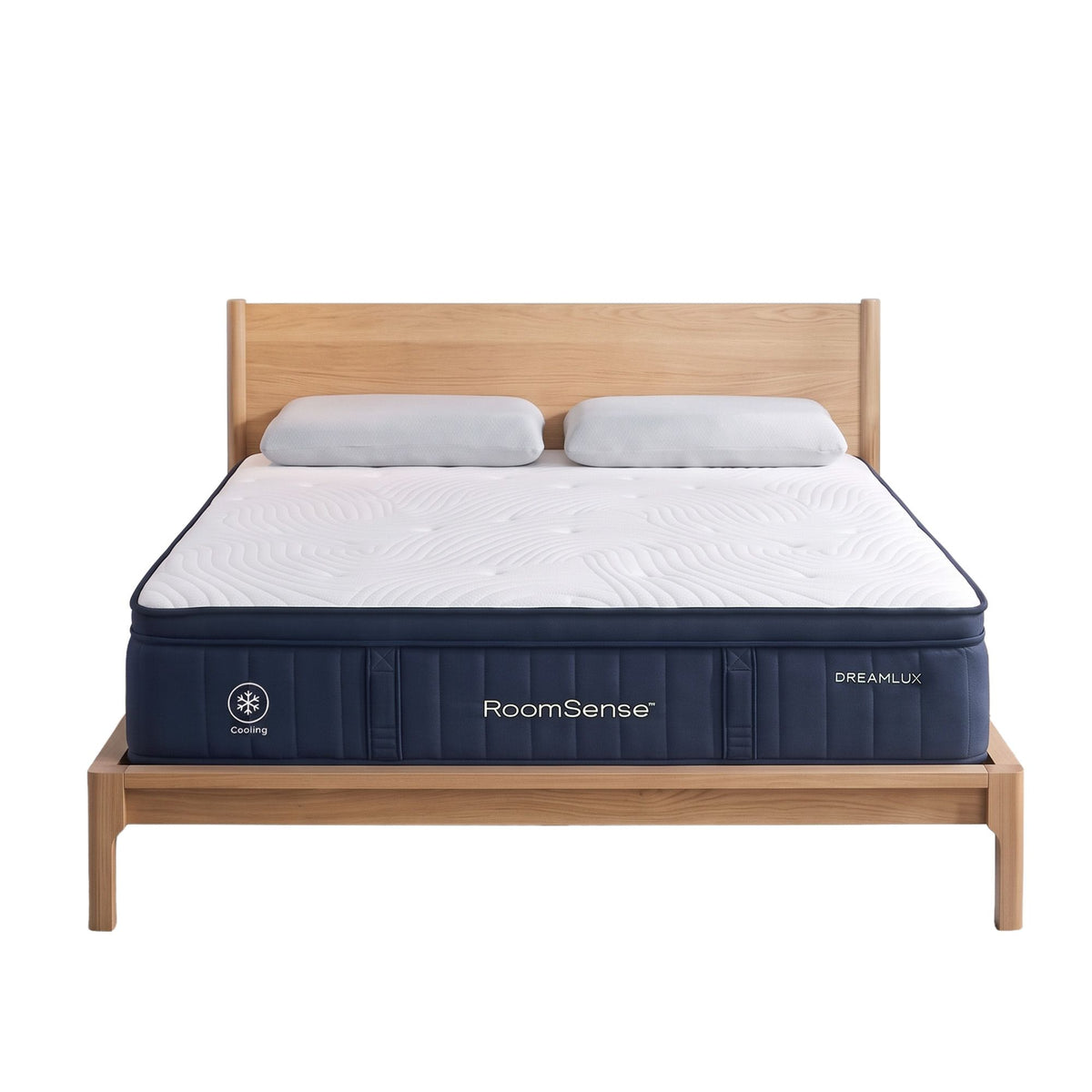 RoomSense Double 34cm Gel Cooling Mattress Bundle with 2 Pillows