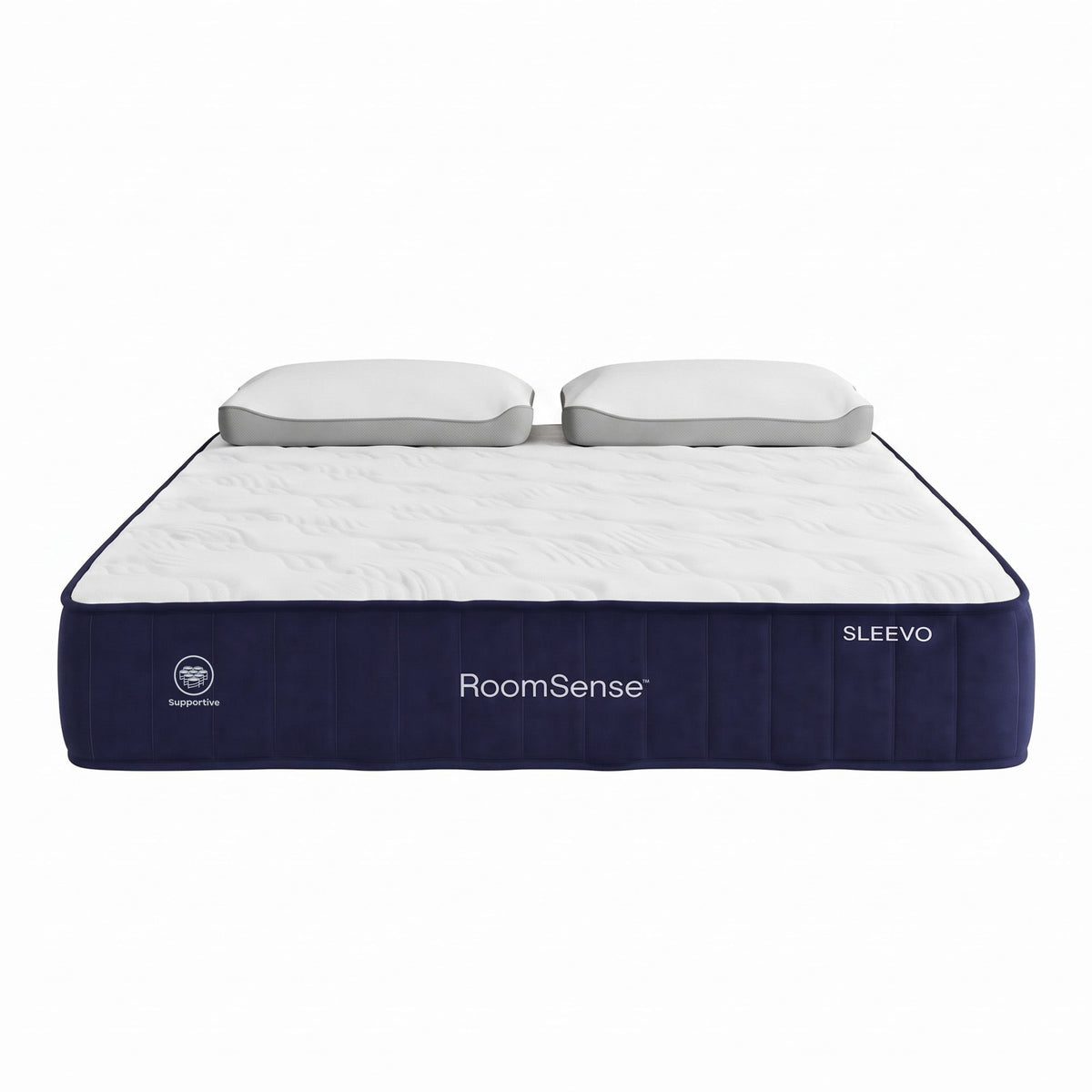 RoomSense Queen 26cm Firm Mattress Bundle with 2 Dual-Sided Cooling Pillows