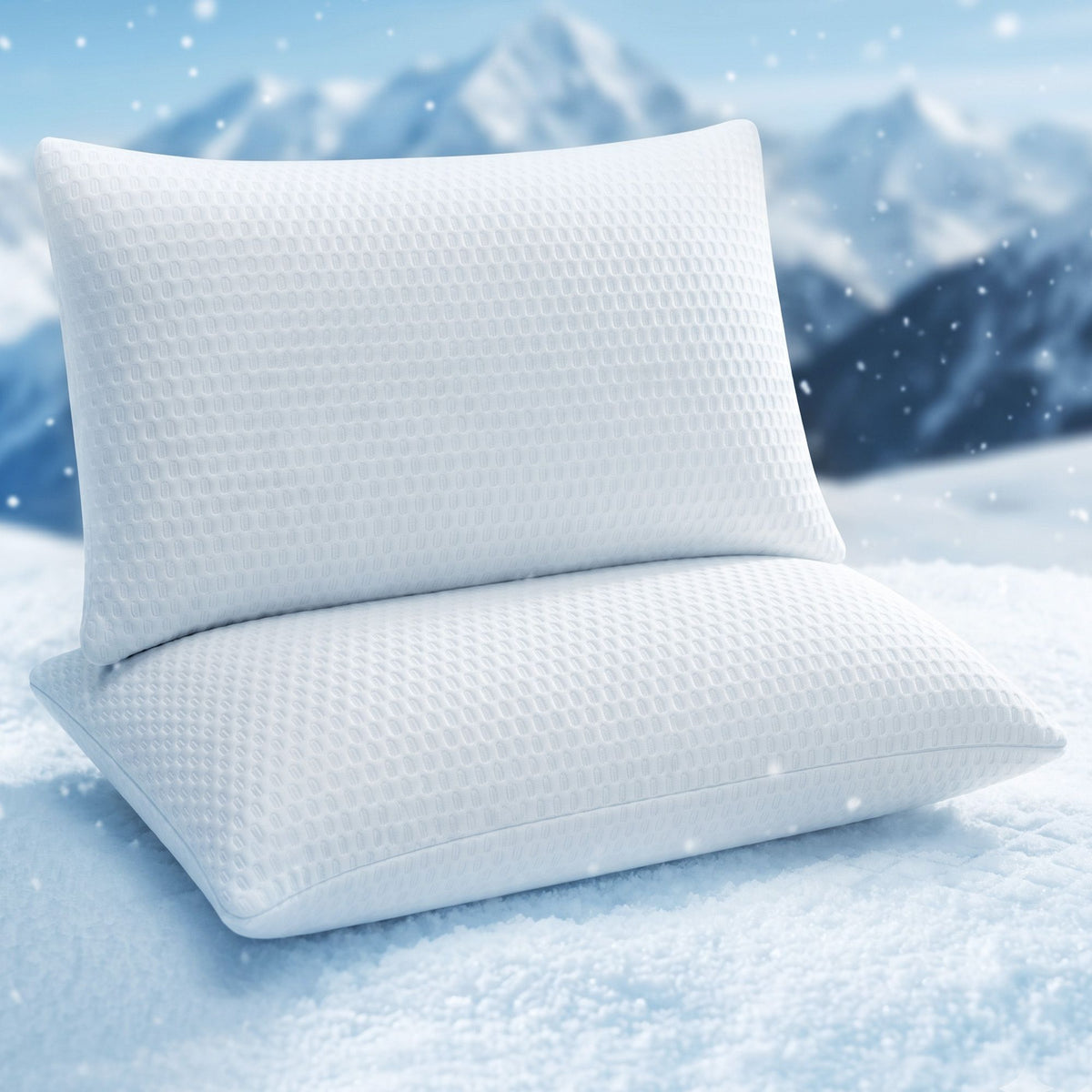 RoomSense Cooling Memory Foam Pillow 2 Pack, 72x50x15cm