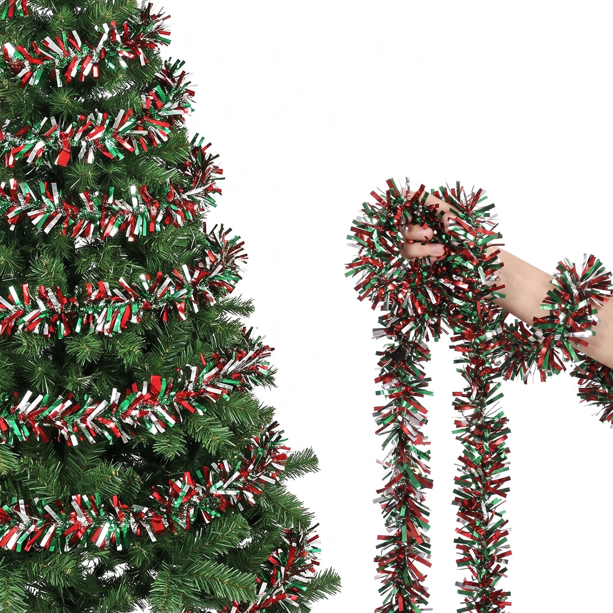 Jingle Jollys 20M Christmas Tinsel Garland Mixed Colors Xmas Party Decoration