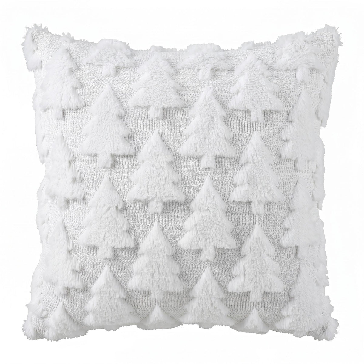 Jingle Jollys Christmas Tree Pillow Covers 45 x 45cm White