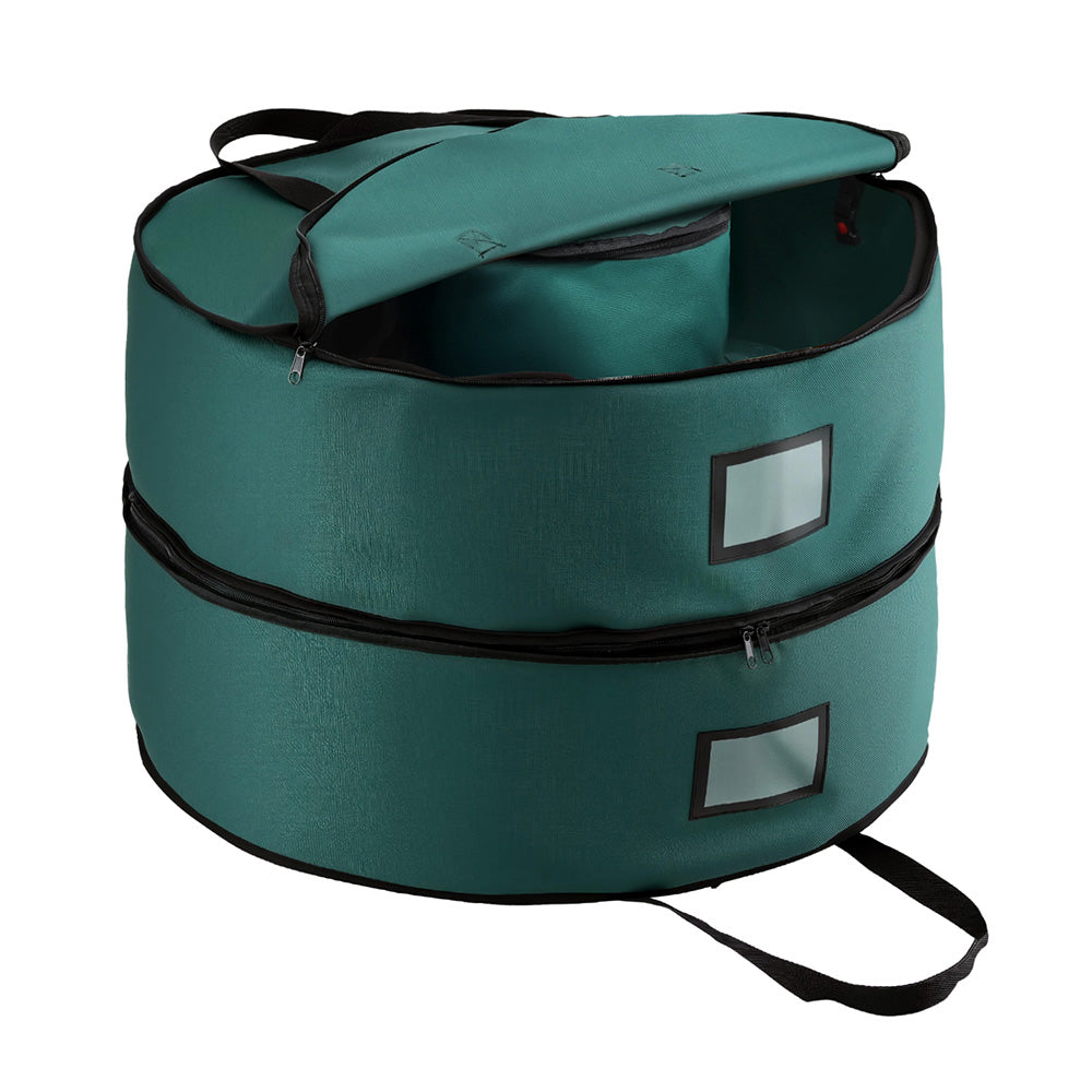 Jingle Jollys Christmas Wreath Storage Bag 2-Tier 60cm