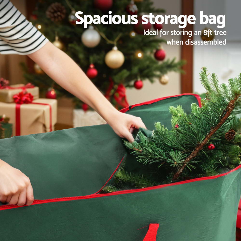Jingle Jollys 8ft Christmas Tree Storage Bag Green