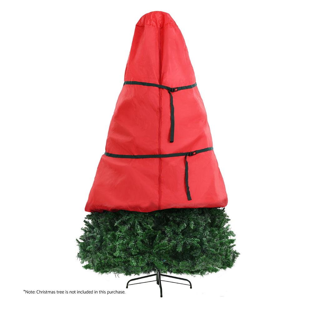 Jingle Jollys Christmas Tree Storage Bag 8ft Zipper Red