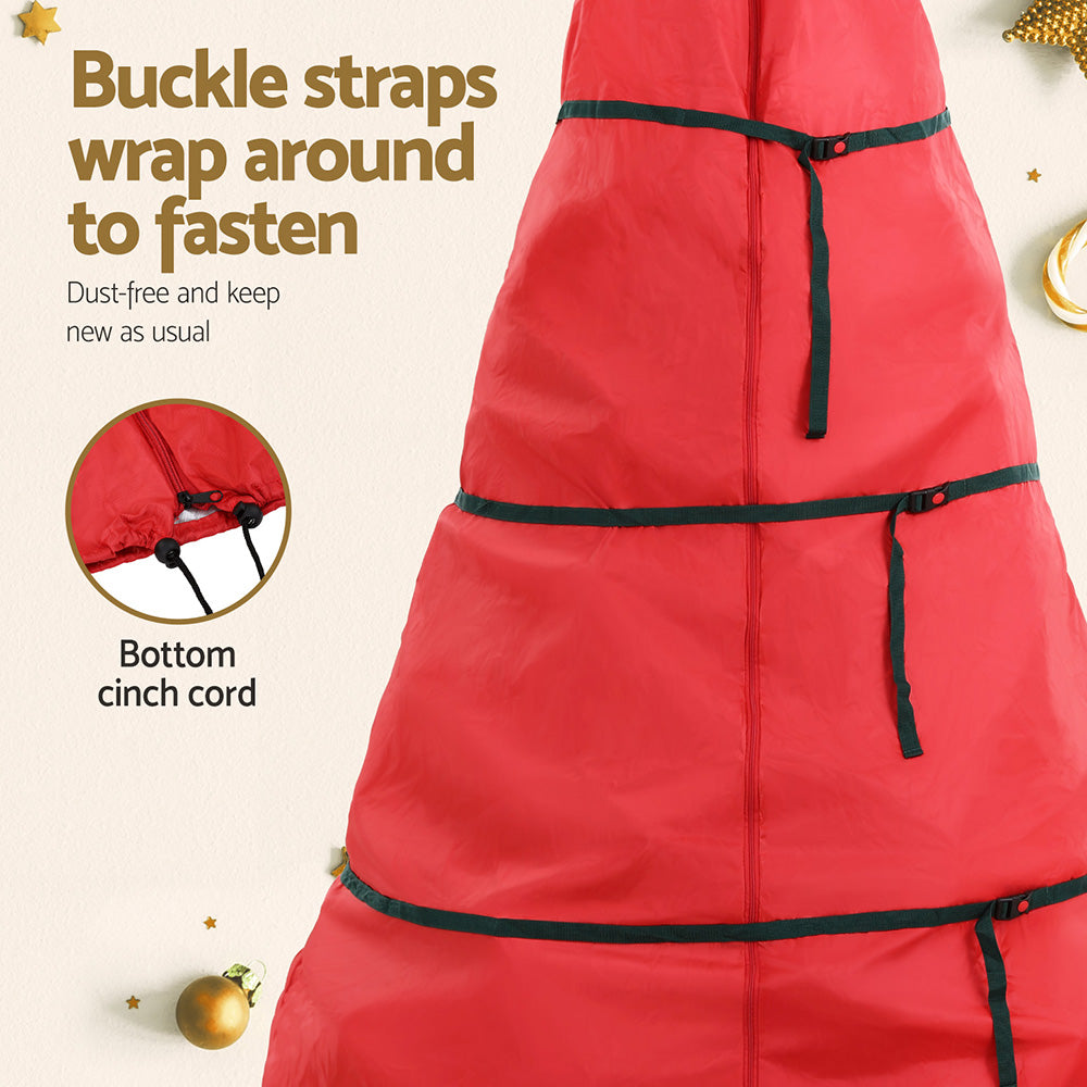 Jingle Jollys Christmas Tree Storage Bag 8ft Zipper Red
