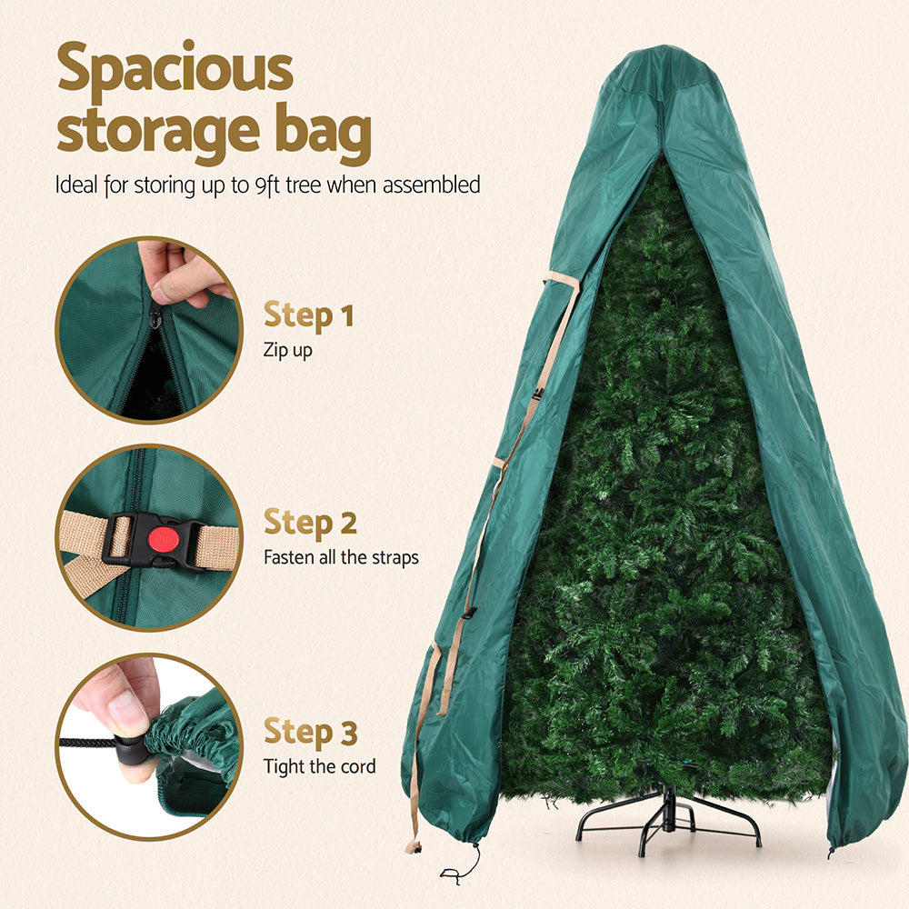 Jingle Jollys 9ft Christmas Tree Storage Bag Green