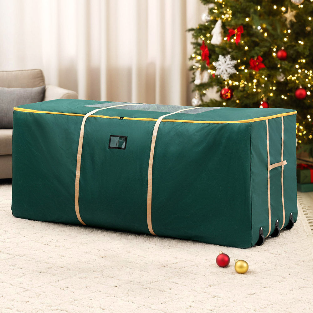 Jingle Jollys 10ft Christmas Tree Storage Bag Wheels Handles Green