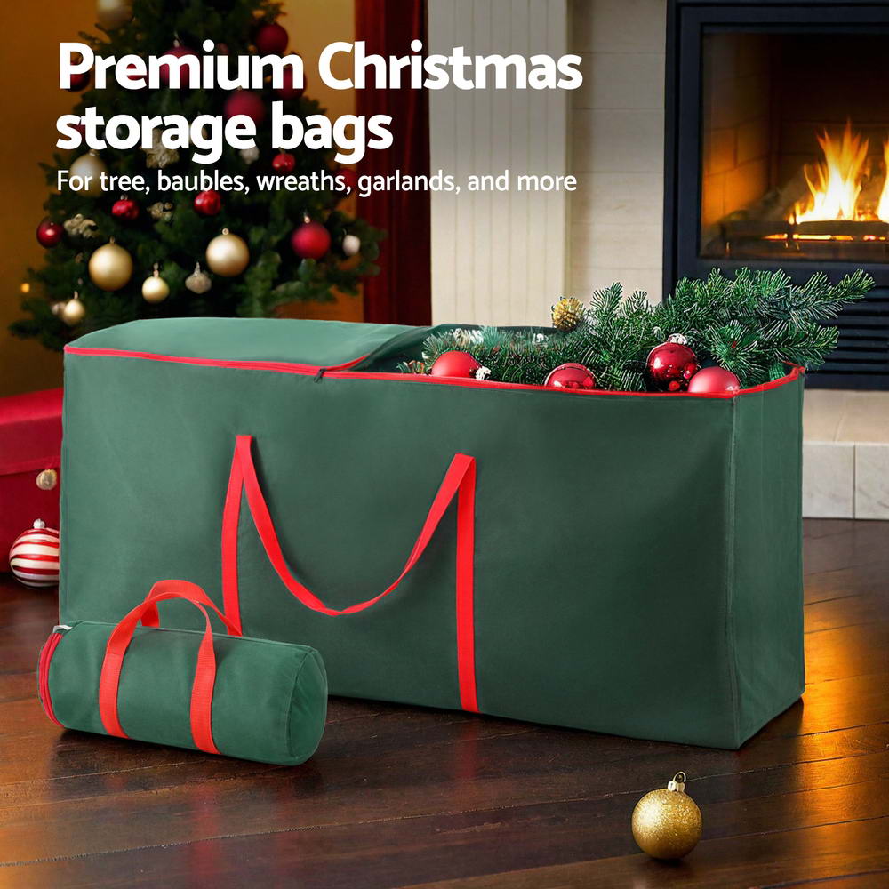 Jingle Jollys Christmas Tree Baubles Storage Bag Set Green