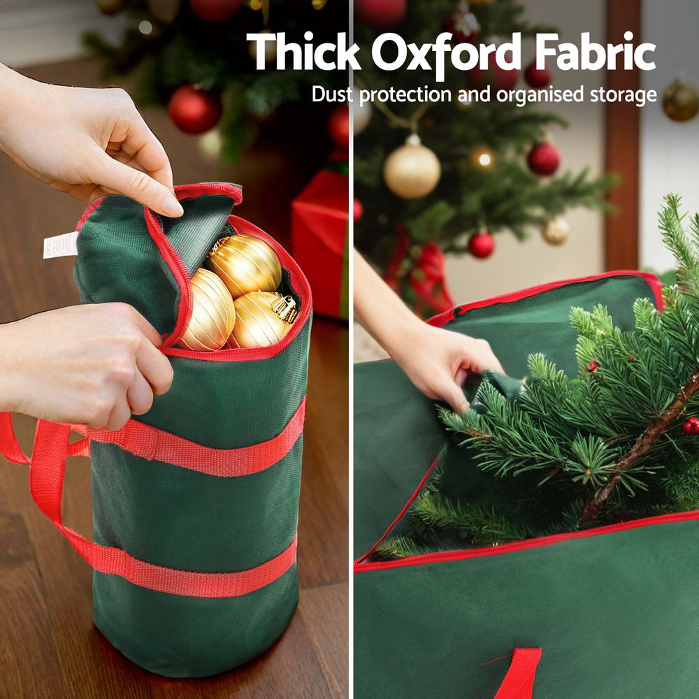Jingle Jollys Christmas Tree Baubles Storage Bag Set Green
