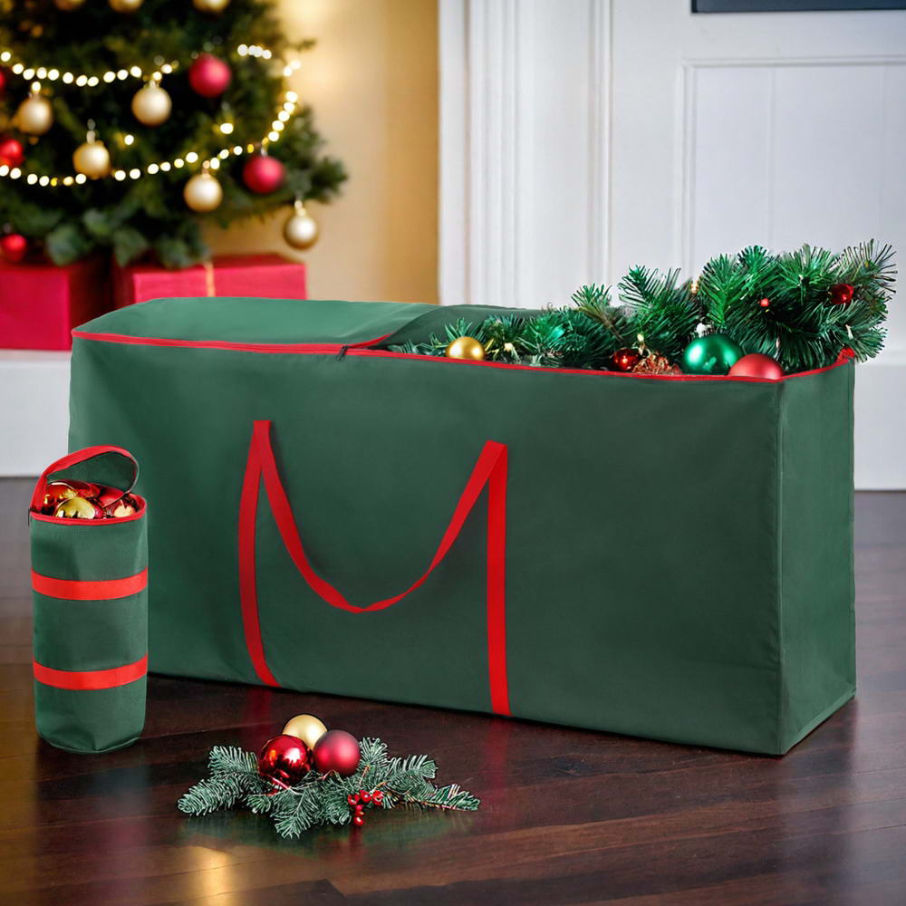 Jingle Jollys Christmas Tree Baubles Storage Bag Set Green