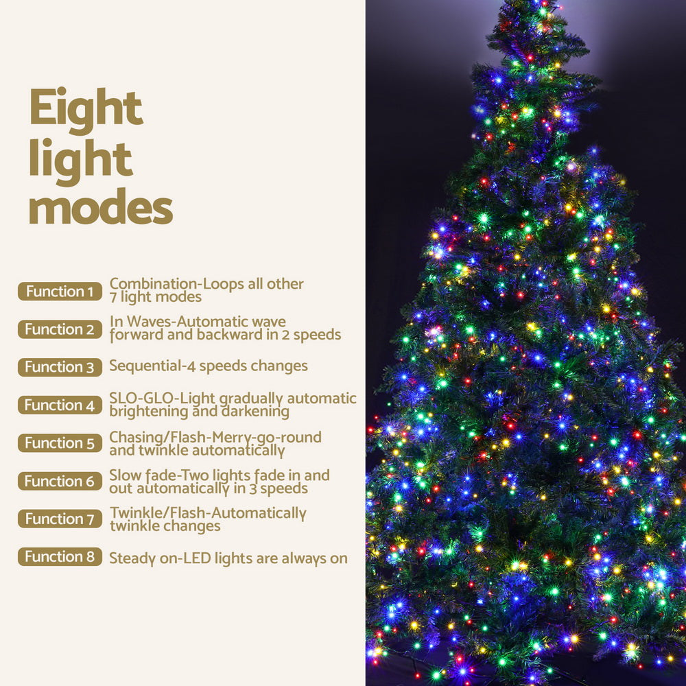 Jingle Jollys 2.1m Christmas Tree 8-Mode LED Multi-Colour