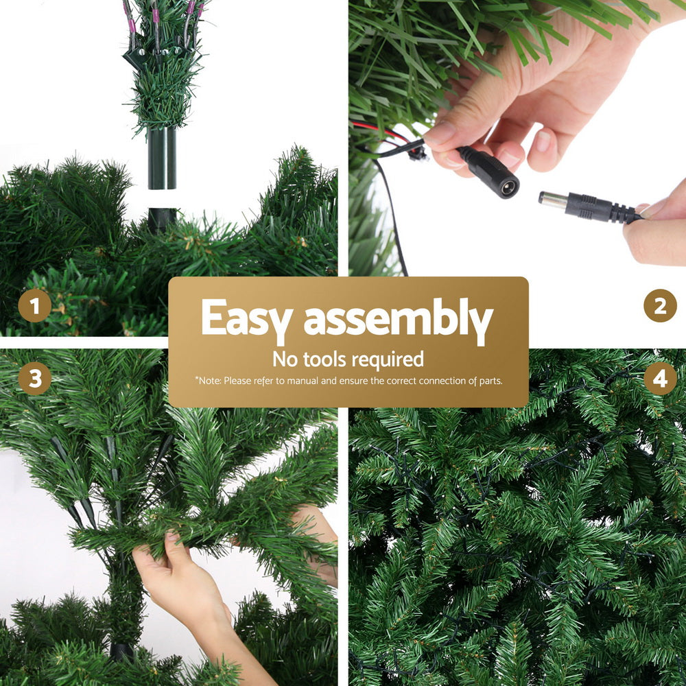 Jingle Jollys 2.1m Christmas Tree 8-Mode LED Multi-Colour