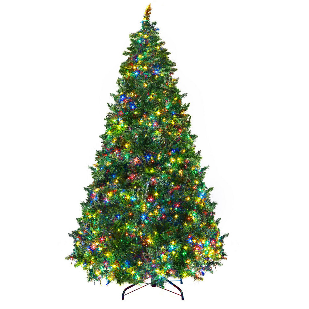 Jingle Jollys 2.1m Christmas Tree with 8 Light Modes Multi Colour