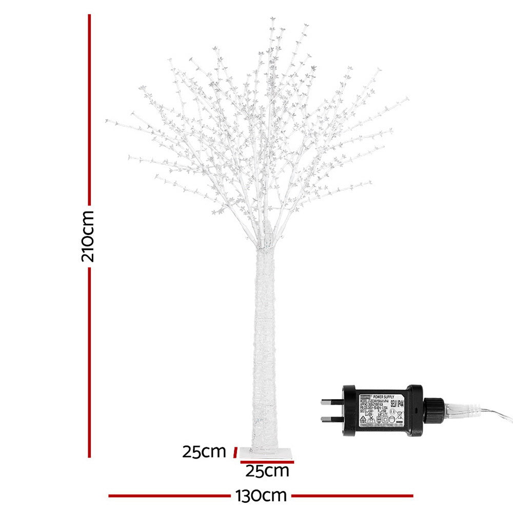 Jingle Jollys 2.1m LED Christmas Tree Cherry Blossom Design