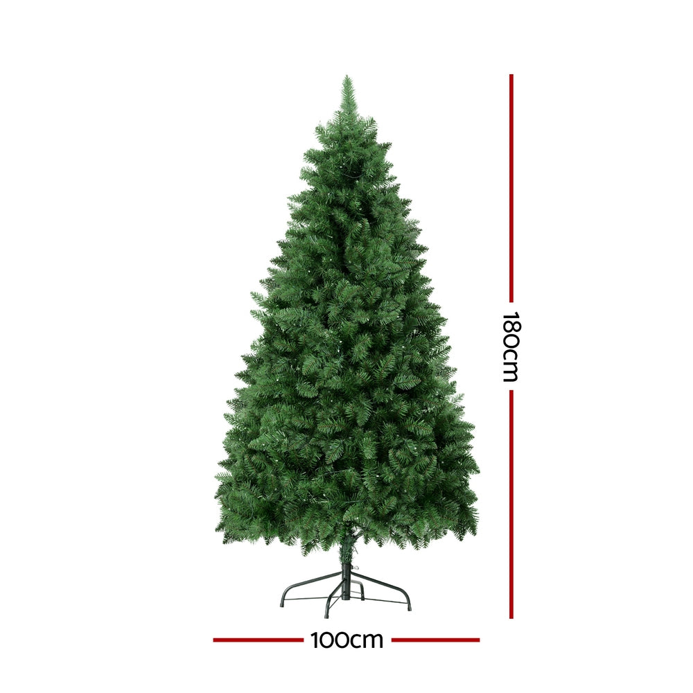 Jingle Jollys 1.8m Christmas Tree RGB LED Remote Green