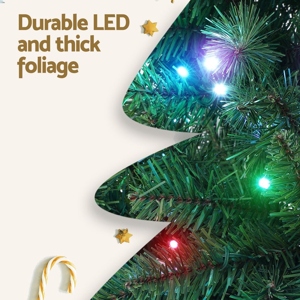 Jingle Jollys 1.8m Christmas Tree RGB LED Remote Green