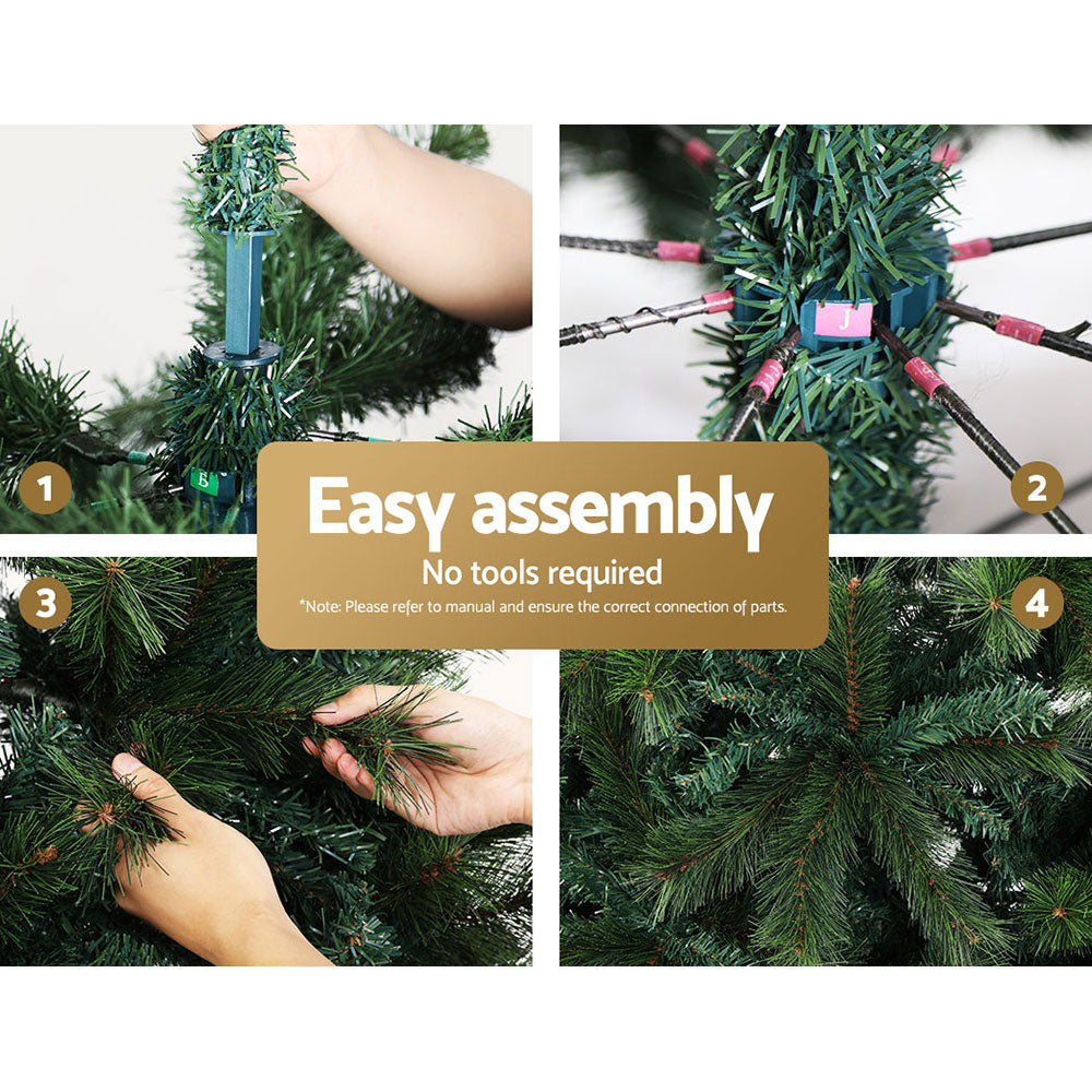 Jingle Jollys 2.1M Christmas Tree Green Pine 1584 Tips