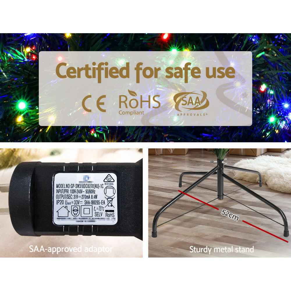 Jingle Jollys 2.1m Christmas Tree 2800 LED Lights 8 Modes
