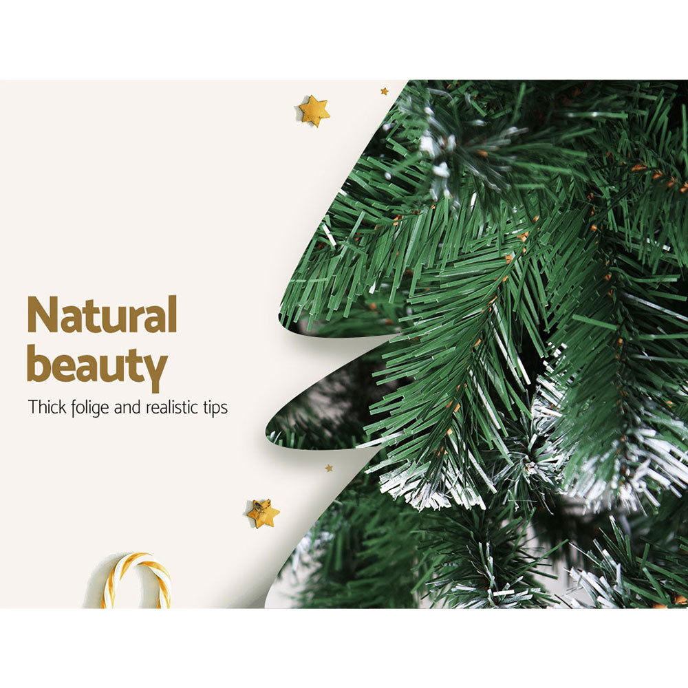 Jingle Jollys 2.1M Snowy Christmas Tree 1250 Tips
