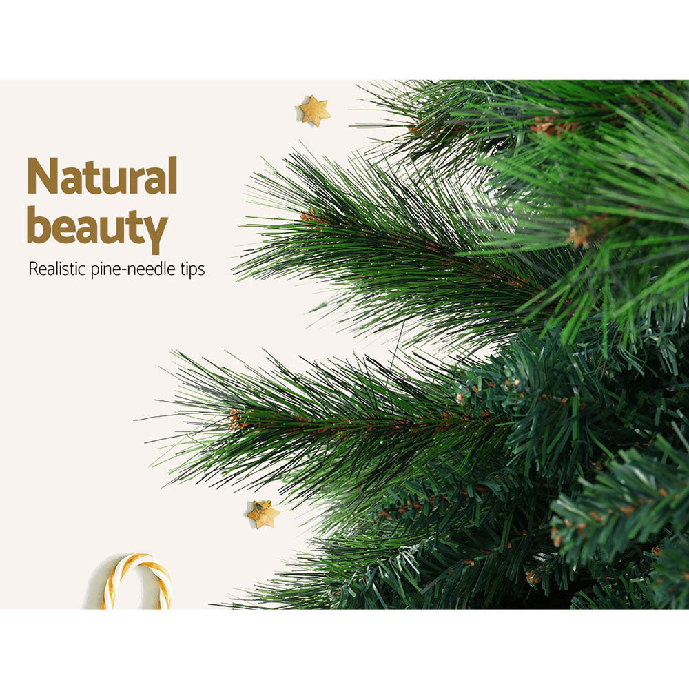 Jingle Jollys 2.4M Christmas Tree Green Pine 2100 Tips