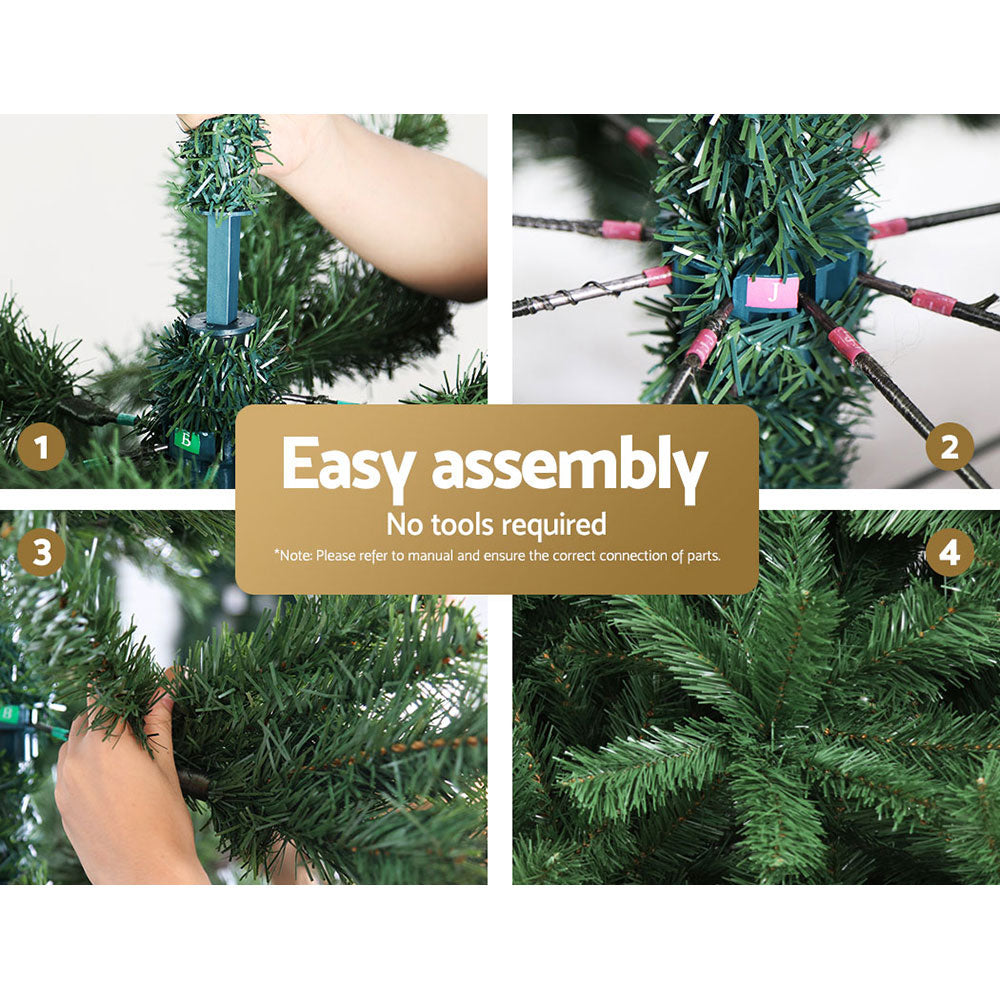 Jingle Jollys 2.4M Christmas Tree Green 1500 Tips