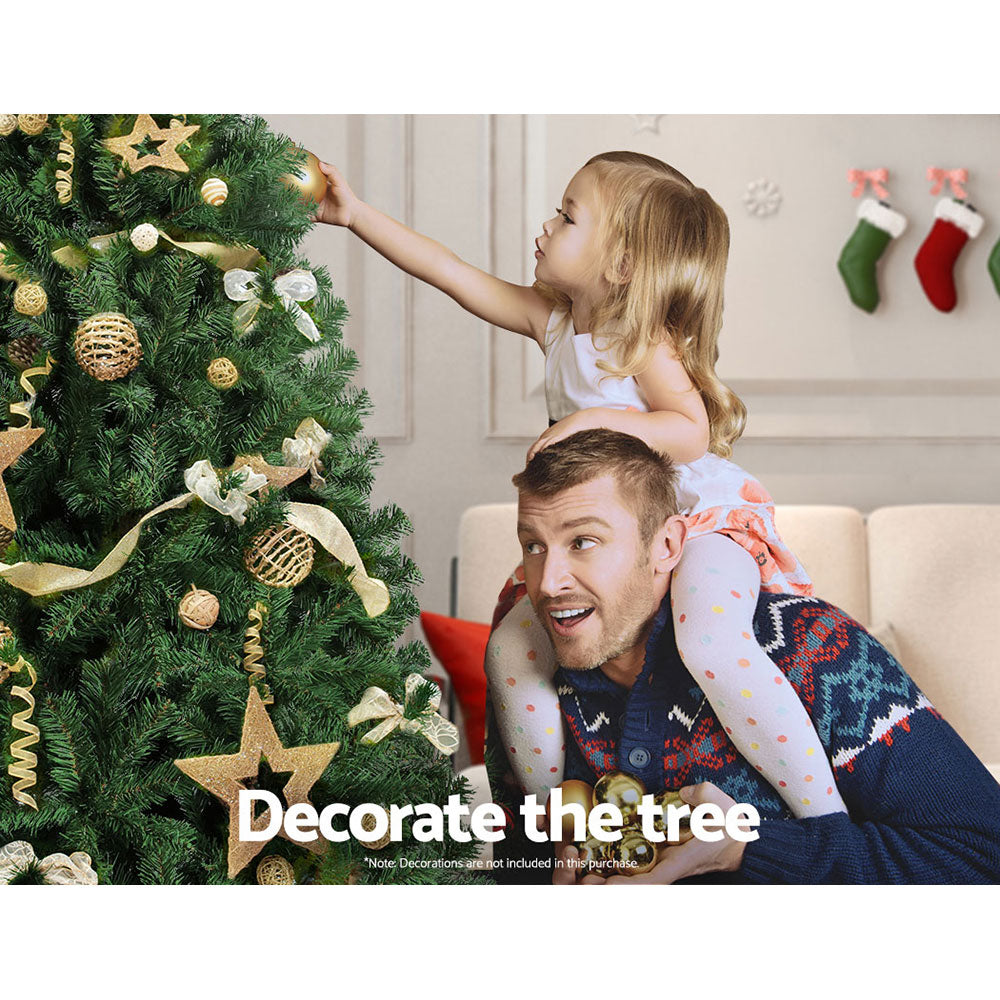 Jingle Jollys 2.4M Christmas Tree Green 1500 Tips