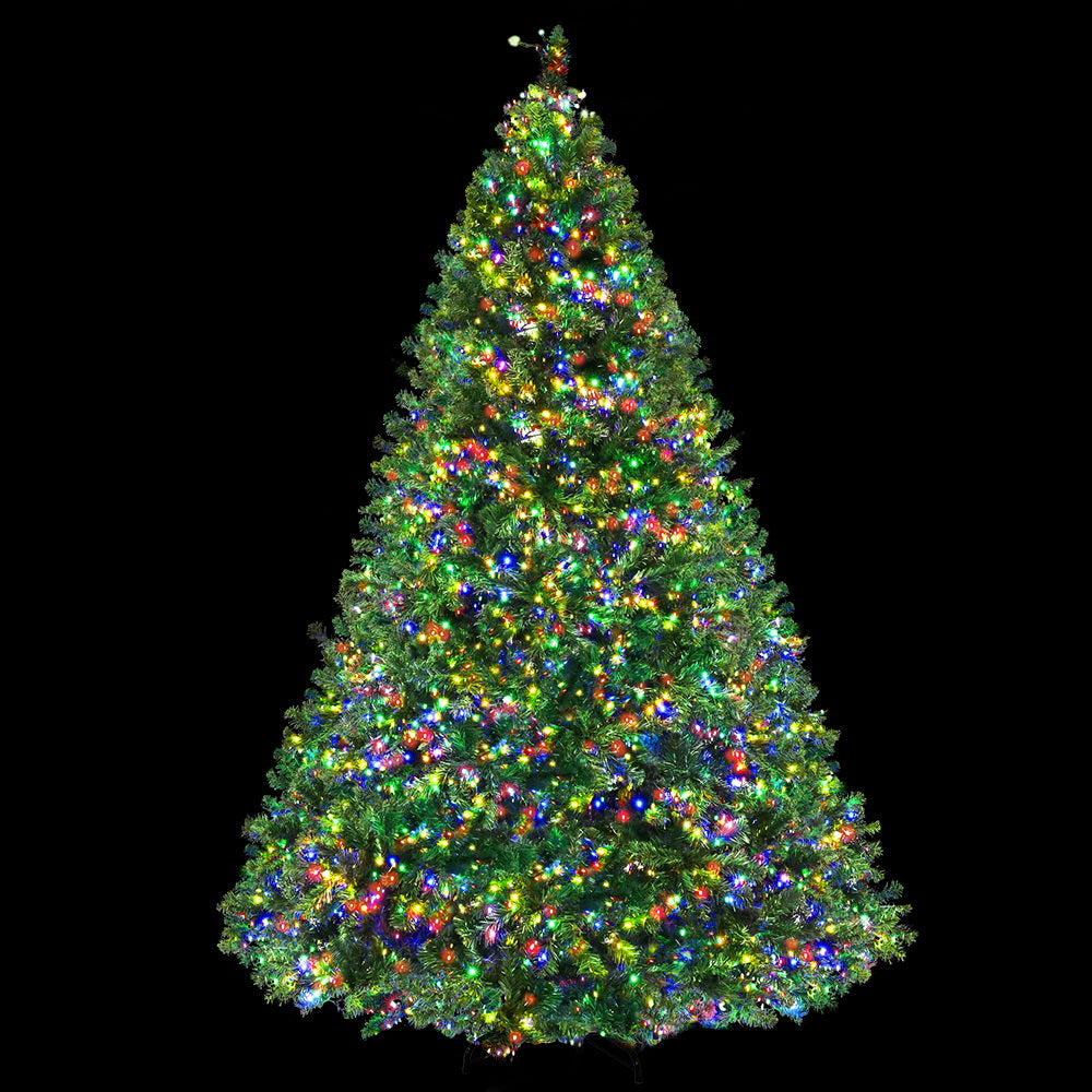 Jingle Jollys 2.4M Christmas Tree 8 Light Mode Multi Colour