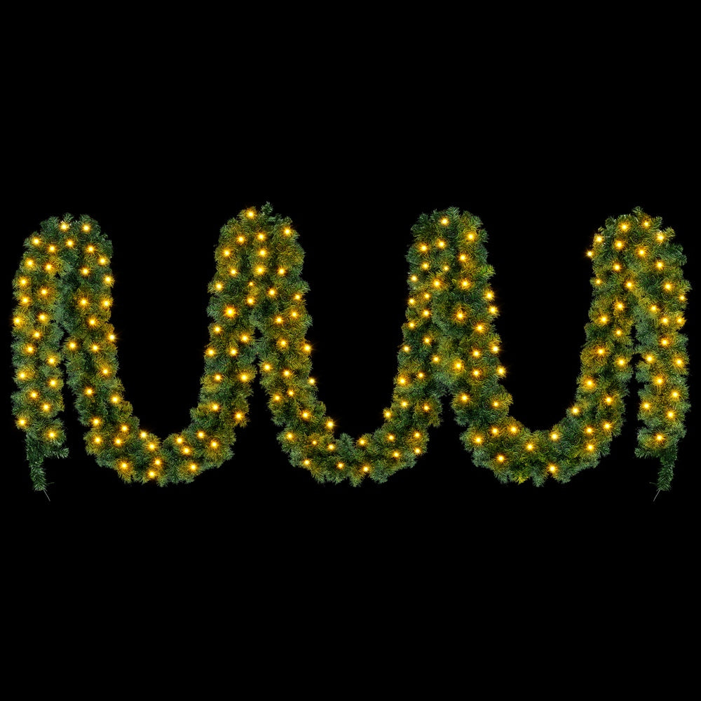 Jingle Jollys 20m Christmas Garland LED Lights Green 1400 Tips