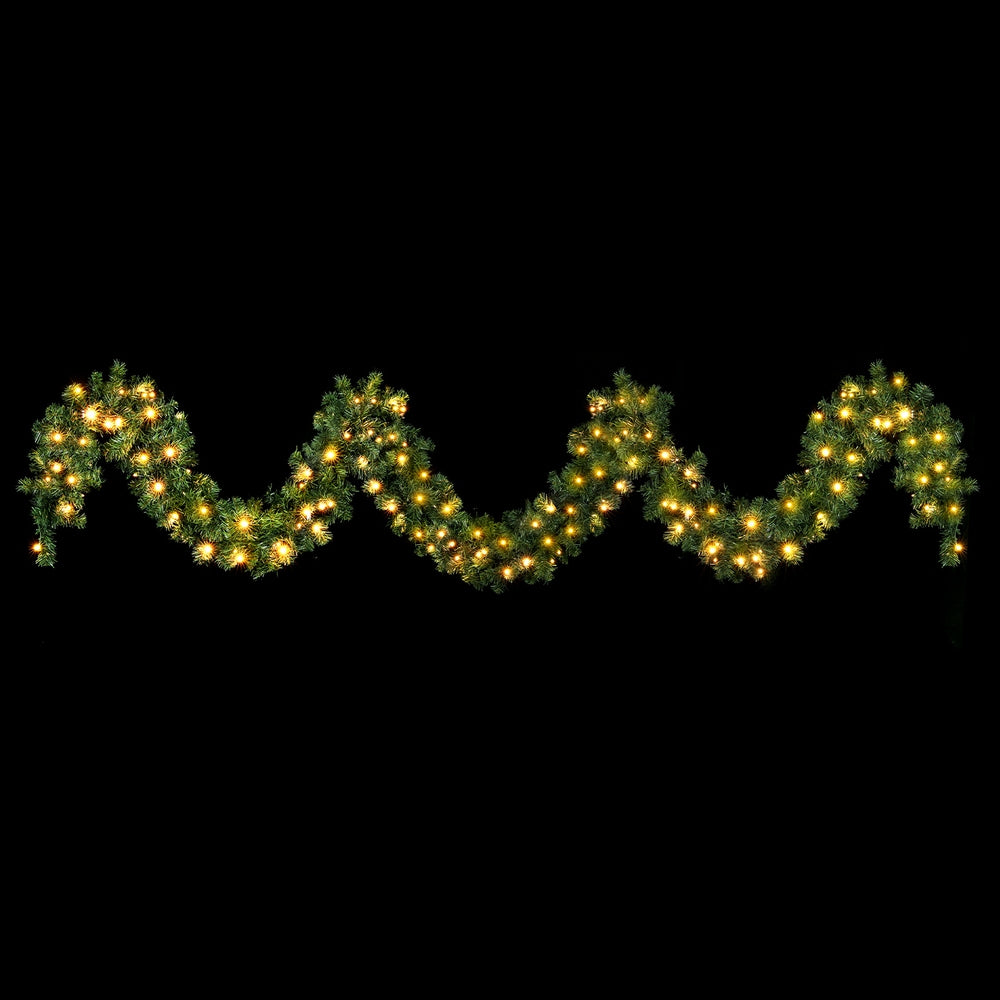 Jingle Jollys 5m Christmas Garland with 380 Tips and LED Lights